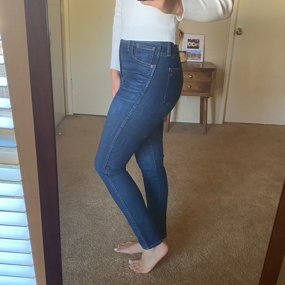 Madewell 10 inch High Rise Skinny Jeans, Hayes Wash, size 29 - Picture 4 of 9